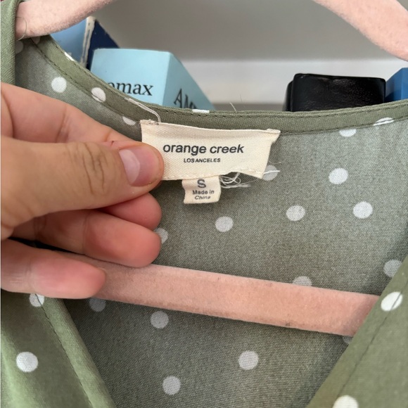 NESEES DRESSES The Cady Sage Green Polka Dot Nursing Friendly Dress SZ Small - Picture 4 of 8